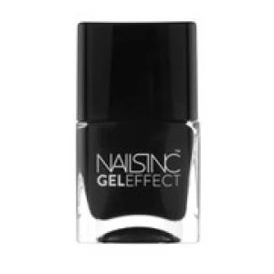 Image of nails inc. Black Taxi Gel Effect Nail Varnish (14ml)