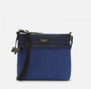 image of Radley Womens Penton Mews Colour Block Medium Ziptop Cross Body Bag - Sapphire