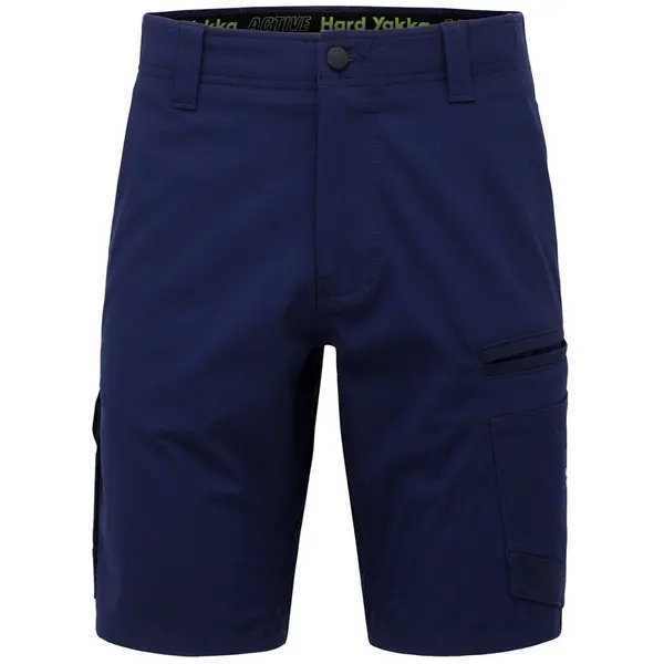 Image of Hard Yakka Mens Raptor Active Fit Mid Length Work Shorts 32R- Waist 32', Inside Leg 32'