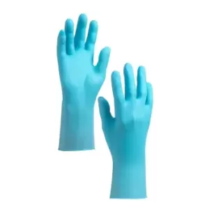 image of G10 Disposable Gloves, Blue, Nitrile, Powder Free, Textured, Size L, Pack of 100