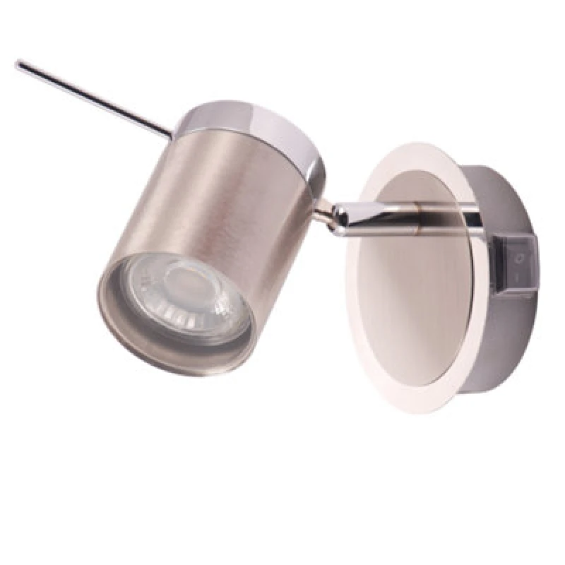 Image of Happy Homewares Modern Designer Chrome And Satin Nickel Spot Ip44 Bathroom Wall Light Fitting