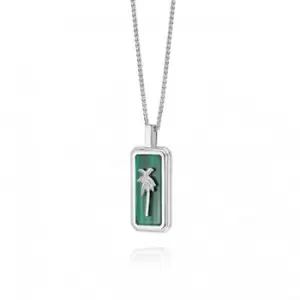 Image of Malachite Palm Sterling Silver Necklace WN07_SLV