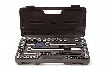 image of Rolson Drive Socket Set, 1/4in & 1/2in, Pack of 52