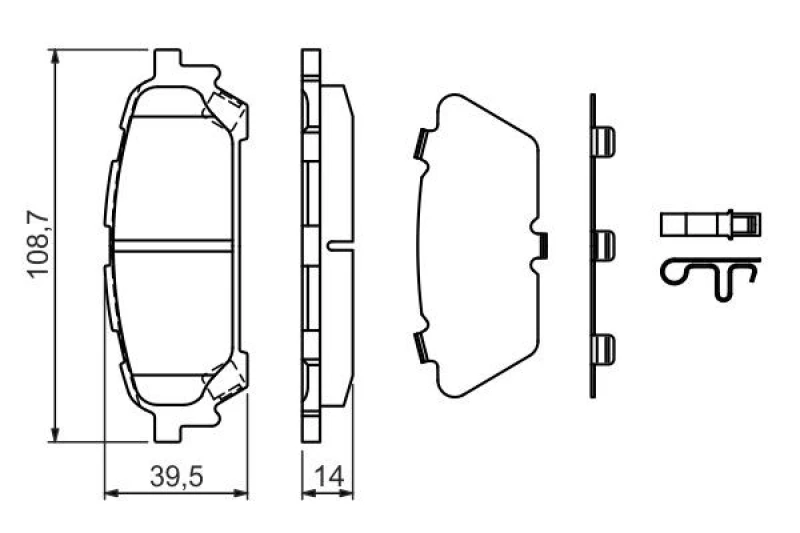 Image of Brake pad set Bosch 0 986 494 232