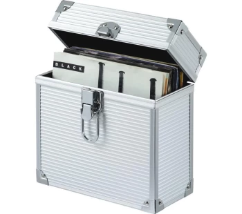 Image of HAMA 35 LP Vinyl Record LP Storage Case - Silver