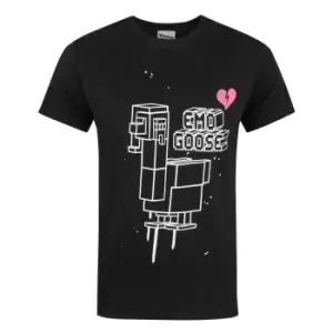 Image of Crossy Road Official Mens Emo Goose T-Shirt (2XL) (Black)