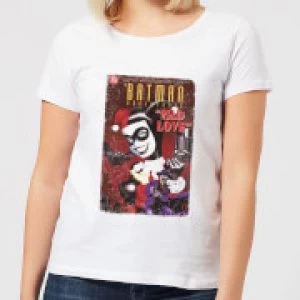 DC Comics Batman Harley Mad Love Womens T-Shirt - White - XL