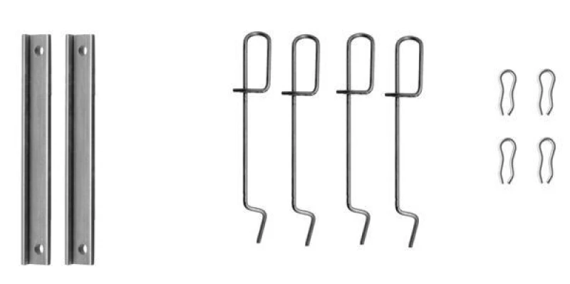 Image of HELLA Brake pad fitting kit HELLA 8DZ 355 202-411