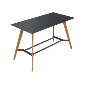 Image of Plateau Poseur High Rectangular Meeting Table - 1600mm x1000mm x830mm - Anthracite