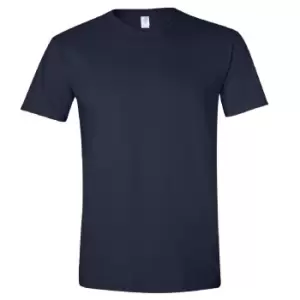 image of Gildan Mens Short Sleeve Soft-Style T-Shirt (XXL) (Navy)