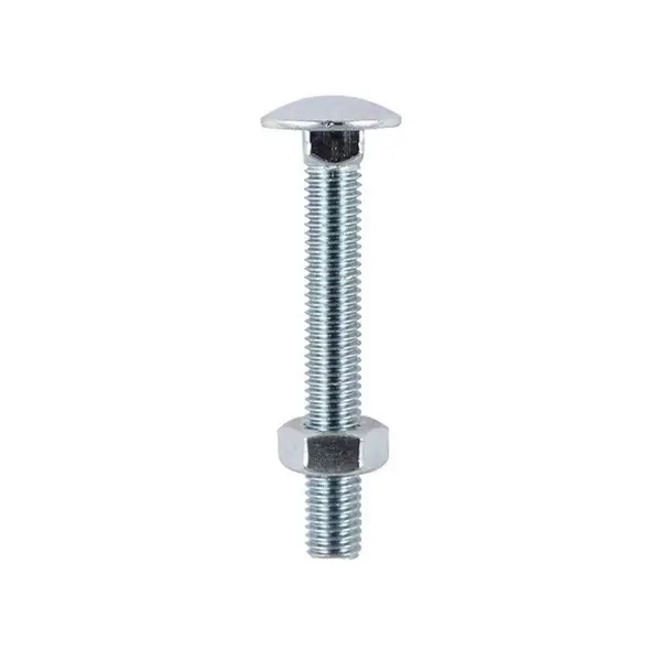 Image of Coach Bolts and Nut Zinc Plated 10180CB Size: M10
