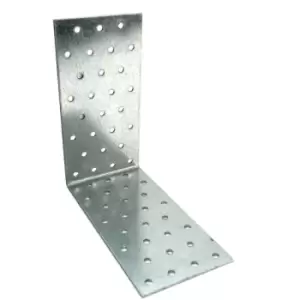 image of Heavy Duty Zinc Plated Reinforced Corner Angle Bracket - Size 160x160x80x2mm - Pack of 10