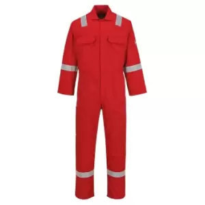 Image of Biz Weld Mens Iona Flame Resistant Coverall Red 3XL 32"