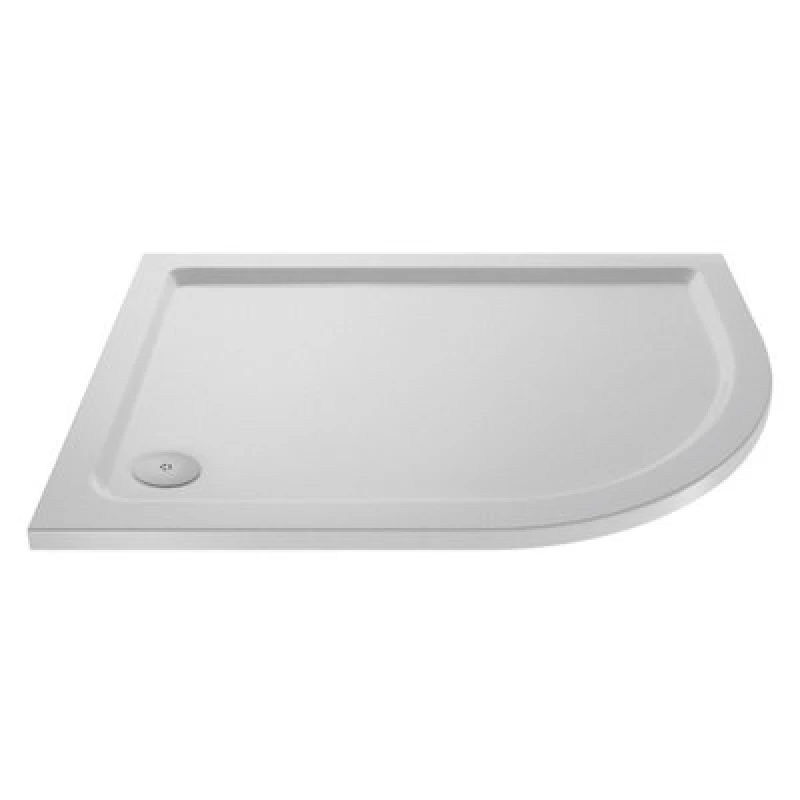 Image of Balterley Premium Slip Resistant Shower Tray - Right Hand Offset Quadrant - 900mm x 760mm - White White unisex