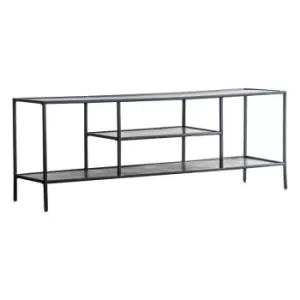 Image of Gallery Interiors Hadston Media Unit Antique Silver