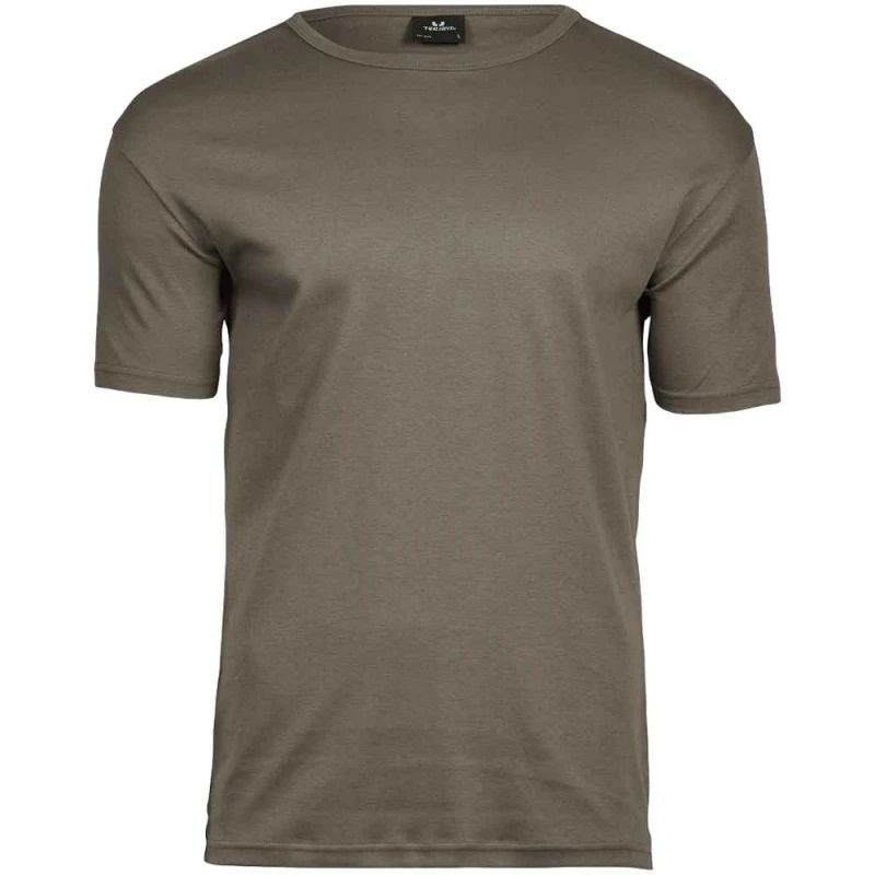 Image of TEE JAYS Mens Interlock T-Shirt in Pink Size: Small Pink Male S