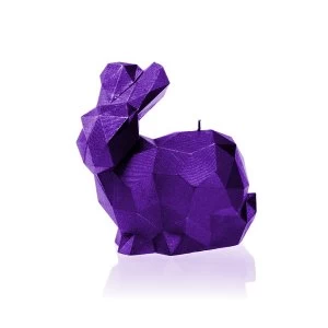 Image of Violet Metallic Large Rabbit Candle