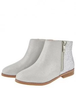 image of Monsoon Girls Lainey Zip Ankle Boot - Grey