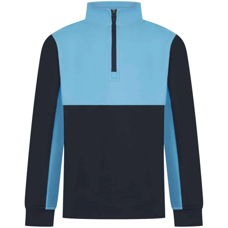 Image of Finden & Hales Quarter Zip Fleece Top in Mid Navy Size: 3-4 Years Mid Navy Unisex 3-4 Years