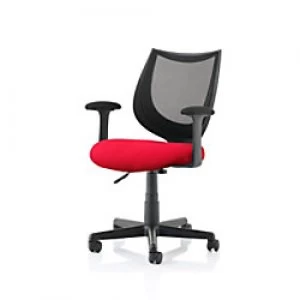 Image of Executive Chair Camden Black Mesh in Bergamot Cherry