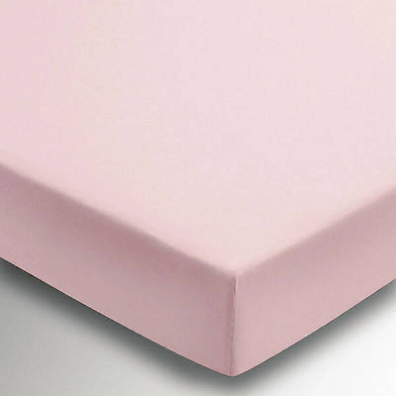 Image of Helena Springfield Helena Springfield 'Plain Dye' Polycotton Fitted Sheet in Light Pink Size: Double Fitted Light Pink Double Fitted Unisex 50167095
