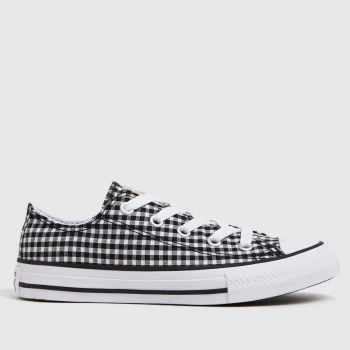 Converse Black & White Lo Gingham Trainers Junior