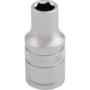 Image of Draper 1/4" Drive Satin Finish Hexagon Socket Metric 1/4" 5mm