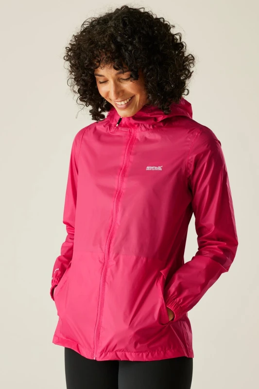 Image of Regatta Womens 'Pack-It III' Waterproof Packaway Jacket in Dusty Pink Size: 8 Dusty Pink Female 8