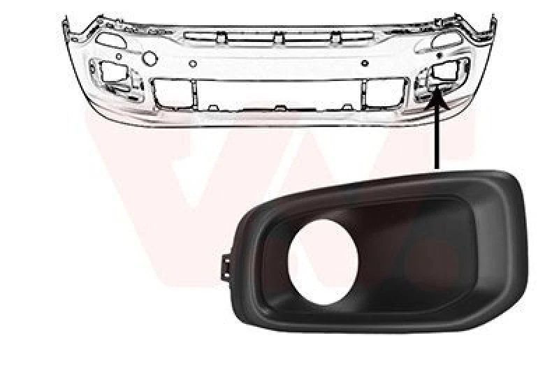 Image of VAN WEZEL Bumper grill VAN WEZEL 2126593
