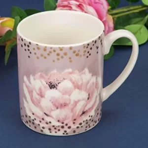 image of Swan Lake Pink Floral New Bone China Mug