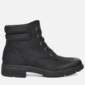 Image of UGG Womens Harrison Lace Waterproof Leather Lace Up Boots - Black - UK 4