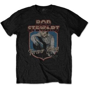 Rod Stewart - Forever Crest Mens Medium T-Shirt - Black