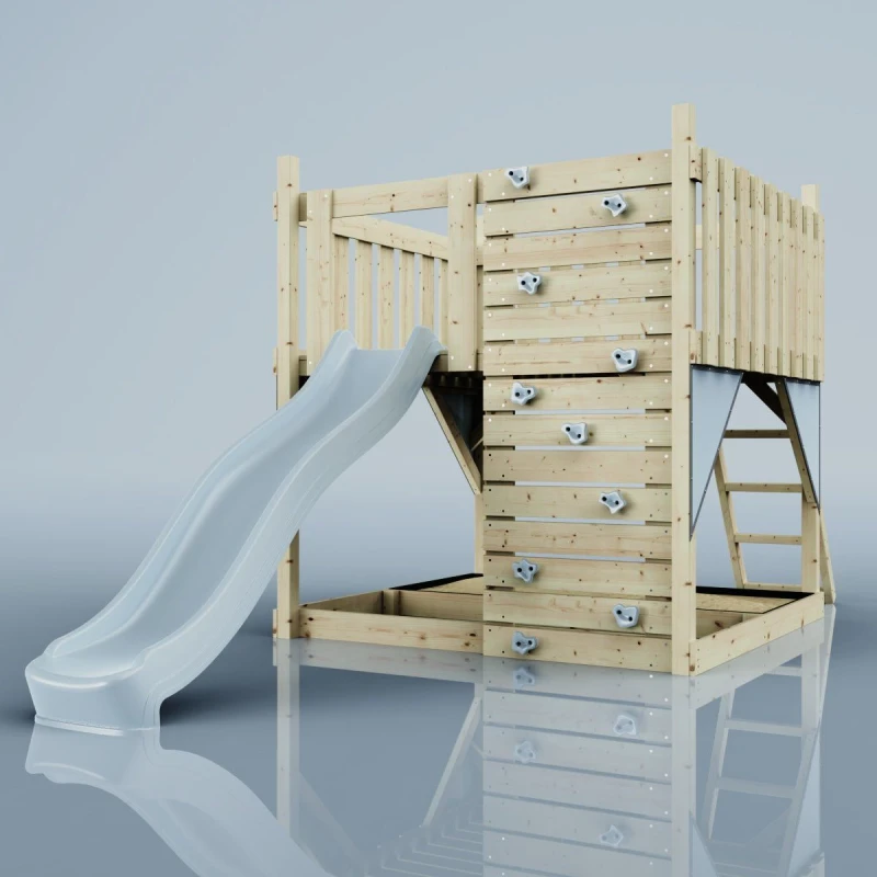Image of OutdoorToys PolarPlay Kids Scandinavian Style Climbing Platform - Fai Mist in Beige Beige Unisex