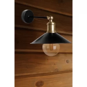 Image of Emma metal ba?l?kl? aplik Black Wall Lamp