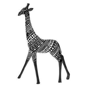 image of Aztec Giraffe Standing Black Ornament