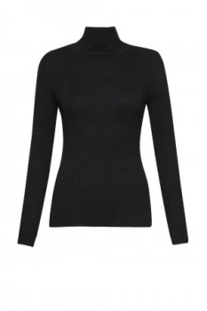 image of French Connection Nicola Knits High Neck Jumper Black