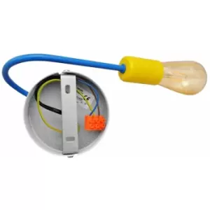Image of Helam Oxford Wall Lamp Blue, Yellow 25cm