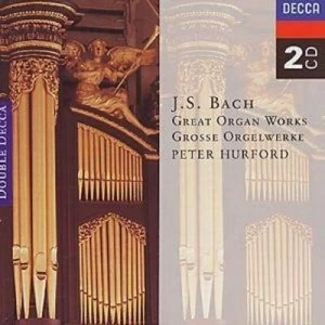 Image of JS Bach Great Organ Works Peter Hurford by Johann Sebastian Bach CD Album