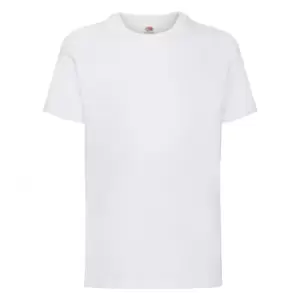 Image of Fruit Of The Loom Childrens/Kids Unisex Valueweight Short Sleeve T-Shirt (Pack of 2) (5-6) (White)