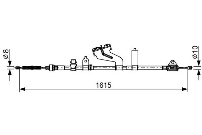 Image of Bosch 1 987 482 656 Brake Cable 1615mm Cable,parking brake (124)