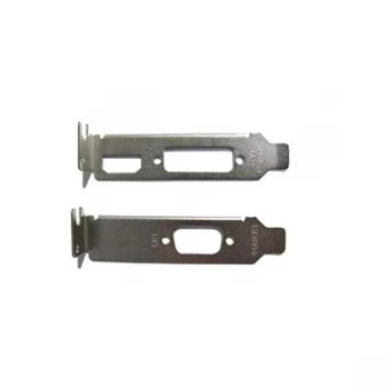 image of 2 X Low Profile Brackets For Graphics Cards Fits DVI + HDMI And VGA