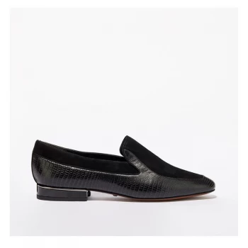 image of Reiss Nina Loafers - Black Liz Calf