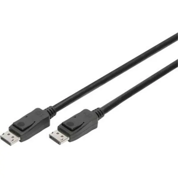 Image of Digitus DisplayPort Cable DisplayPort plug, DisplayPort plug 3m Black AK-340106-030-S gold plated connectors, double shielding, Braided shield, Co