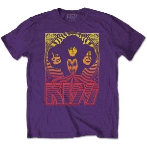 Image of KISS - Gradient Group Unisex Large T-Shirt - Purple