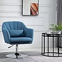 Image of Homcom Swivel Chair for Lumbar Support Blue