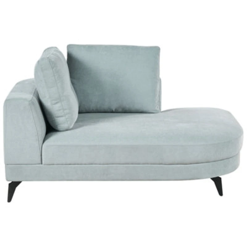 Image of Beliani Chaise Longue Marum Chenille Light Blue