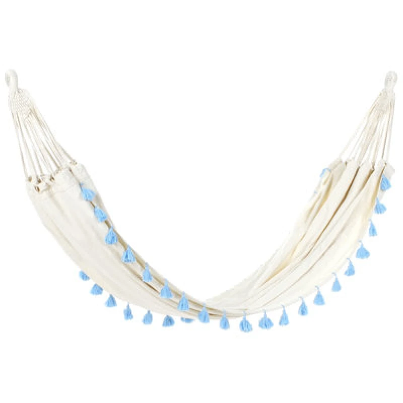 Image of Beliani Hammock Vercelli Cotton Light Blue