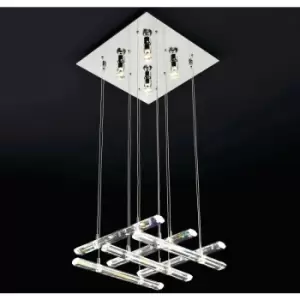 image of Netlighting Diamond Modern 16 Light Pendant Ceiling Light, GU10 + G4 - ITLMD8103