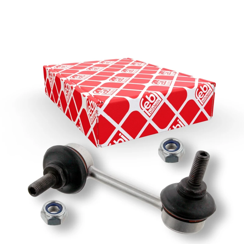 Image of FEBI BILSTEIN 21206 Anti-roll bar link OE Turbo NEW, Rear Axle Left Steel Link Stabiliser (3229)