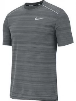 image of Nike Dry Miler Short Sleeve Top - Grey